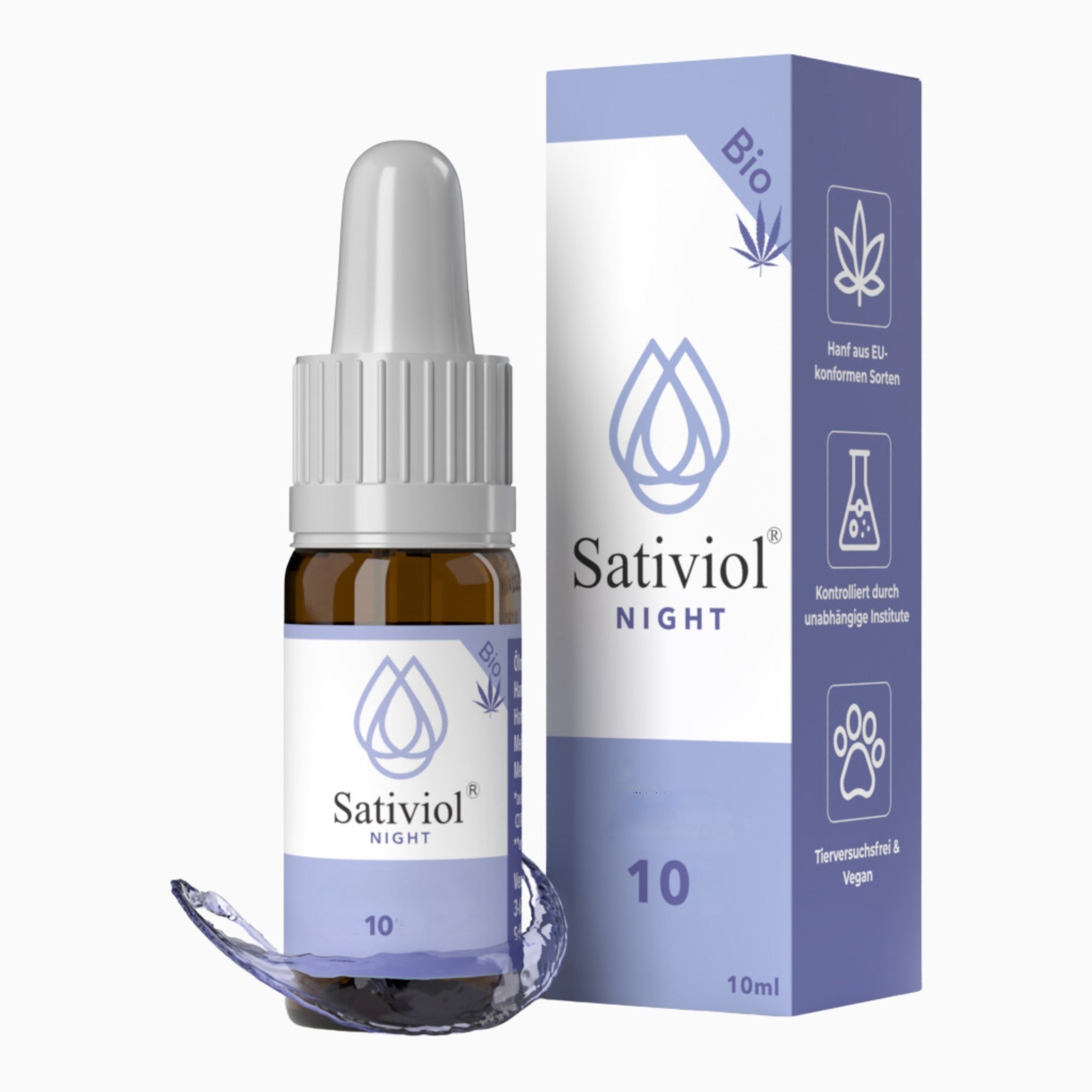 Sativiol® NIGHT Hanf-Öl 10 mit Melisse + Melatonin
